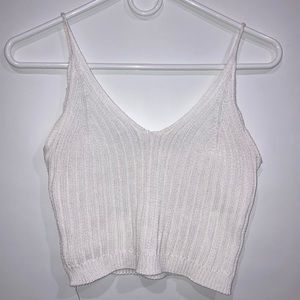 White Crochet Tank Top